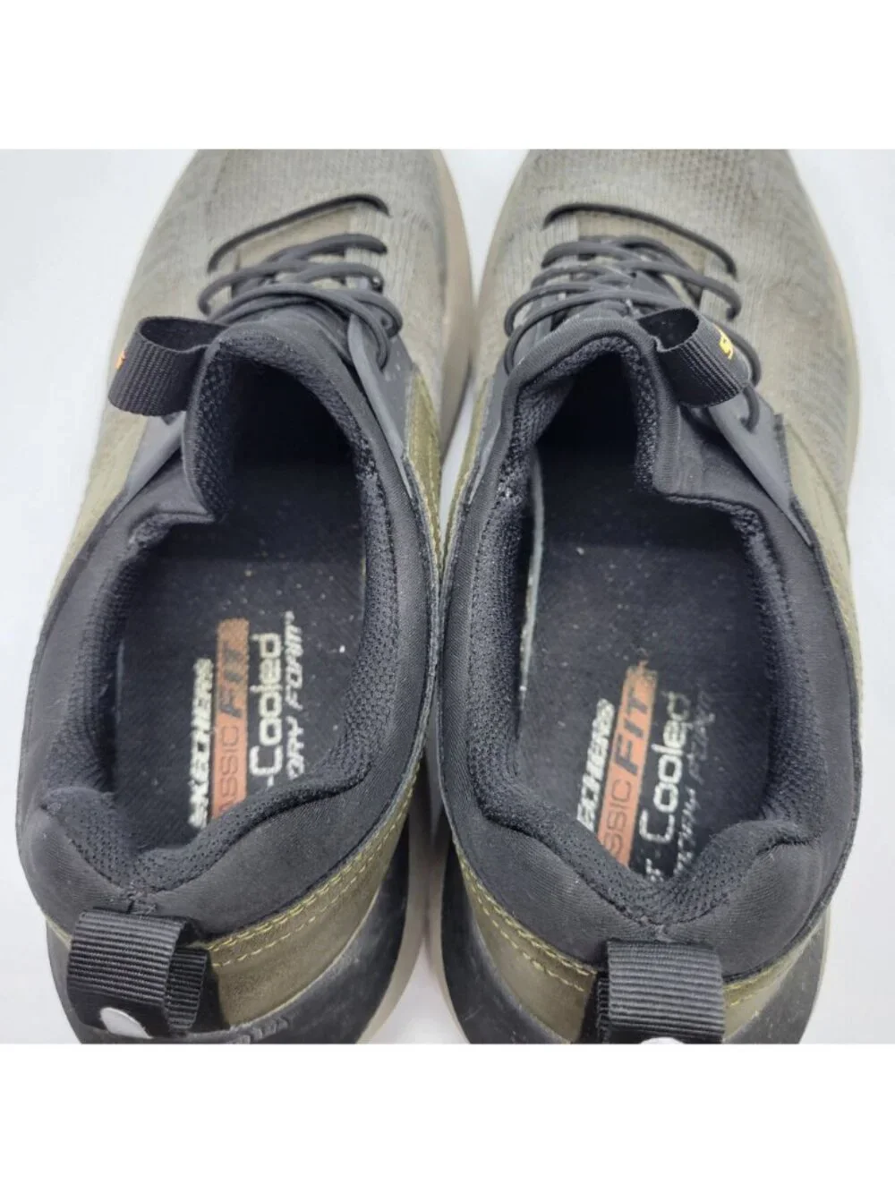 Skechers Men's Neville - Calhan Slip On Shoes Bungee Olive Green & Black Size 12